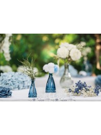MINI VASE ALEXANDRINE GLAS BLAU DENIM DIA 5CM X 10.7CM