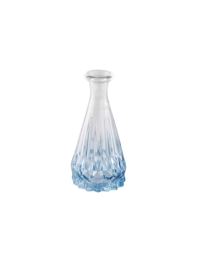 MINI VASE ALEXANDRINE VERRE DEGRADE BLEU DIA 5CM X 10.7CM