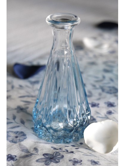MINI VASE ALEXANDRINE VERRE DEGRADE BLEU DIA 5CM X 10.7CM