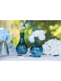 MINI VASE JEANNETTE GLAS BLAU DENIM DIA 7.5CM X 11CM