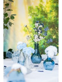 VASE CATHERINE VERRE BLEU DENIM DIA 10CM X 18CM
