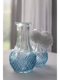 GRADIENT BLUE ALBERTINE GLASS VASE DIA 7.8CM X 13.6CM
