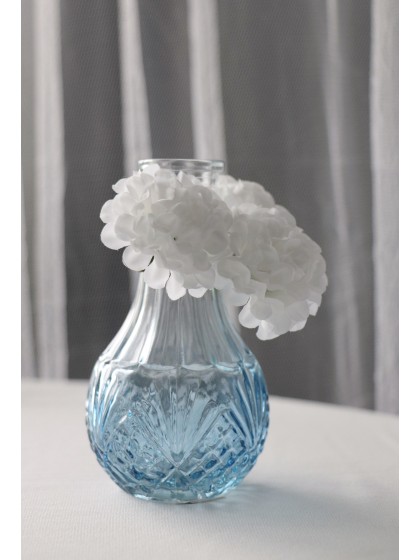MINI VASE VERRE ALBERTINE DEGRADE BLEU DIA 6.5CM X 11.8CM
