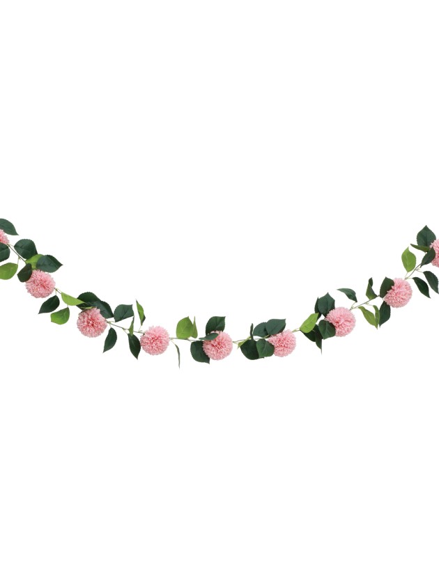 GIRLANDE 9 DAHLIEN ROSA 220CM