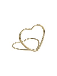 6 MARQUE-PLACES COEUR METAL OR 3CM X 2.6CM / 1.2MM