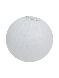 LANTERNE PAPIER GM FLEURS AJOUREES BLANCHE DIA 60CM X 56CM