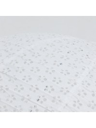LANTERNE PAPIER GM FLEURS AJOUREES BLANCHE DIA 60CM X 56CM