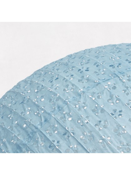 LANTERNE PAPIER GM FLEURS AJOUREES BLEU DENIM DIA 60CM X 56CM
