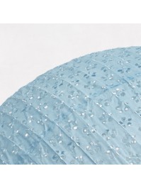 LANTERNE PAPIER GM FLEURS AJOUREES BLEU DENIM DIA 60CM X 56CM
