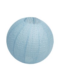 LANTERNE PAPIER GM FLEURS AJOUREES BLEU ACIER DIA 60CM X 56CM