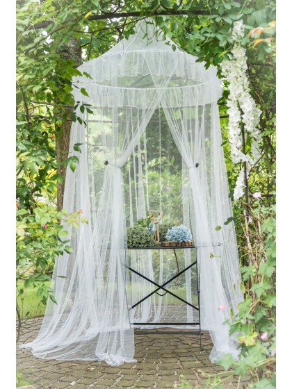 CANOPY RECEPTION TULLE BLANC DIA 100CM X 230CM