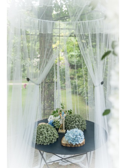CANOPY RECEPTION TULLE BLANC DIA 100CM X 230CM