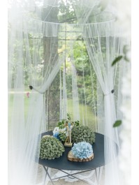 CANOPY RECEPTION TULLE BLANC DIA 100CM X 230CM