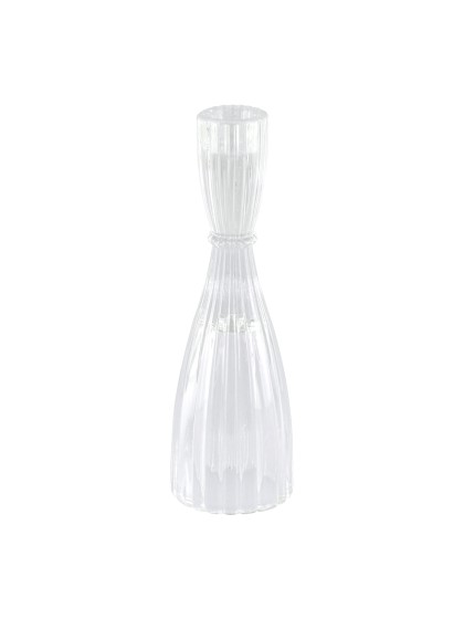 KERZENHALTER GLAS FACKELKERZE BALLERINA DIA 6.5CM X 20CM