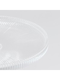 PLATEAU VERRE CATHERINE SUR PIED DIA 24.7CM X 8.3CM