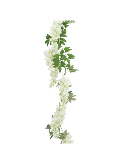 WHITE GLYCINE GARLAND 180CM X 28CM X 9CM