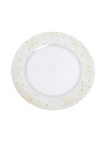 SHEHERAZADE CLEAR PS CHARGER PLATE DIA 33CM