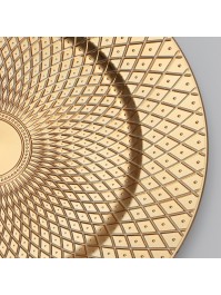 SOUS-ASSIETTE PP OR MAT SHEHERAZADE DIA 33CM