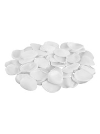 SACHET 400 PETALES DE ROSE SATIN BLANC ENV 3CM X 4CM