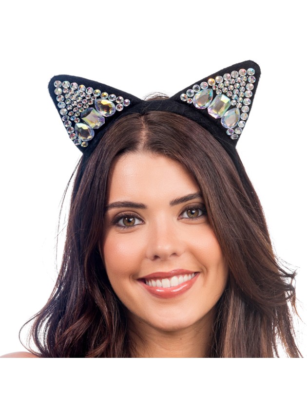 DIAMONDS CAT EARS HEADBAND 22CM X 17CM