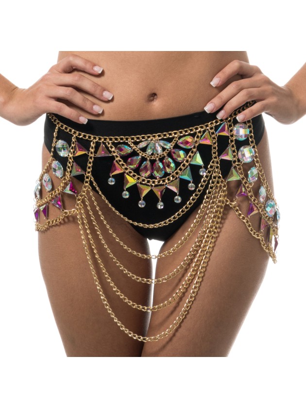 JUPE BIKINI DE FESTIVAL DIAMANTS ROSE TU