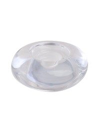 BOUGEOIR VERRE ROND TRANSPARENT DIA 7.6CM X 3.3CM