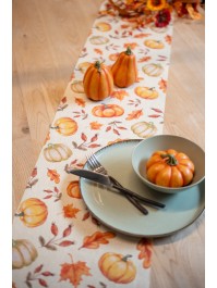 CHEMIN DE TABLE TISSU VINTAGE AUTOMNE 28CM X 3M