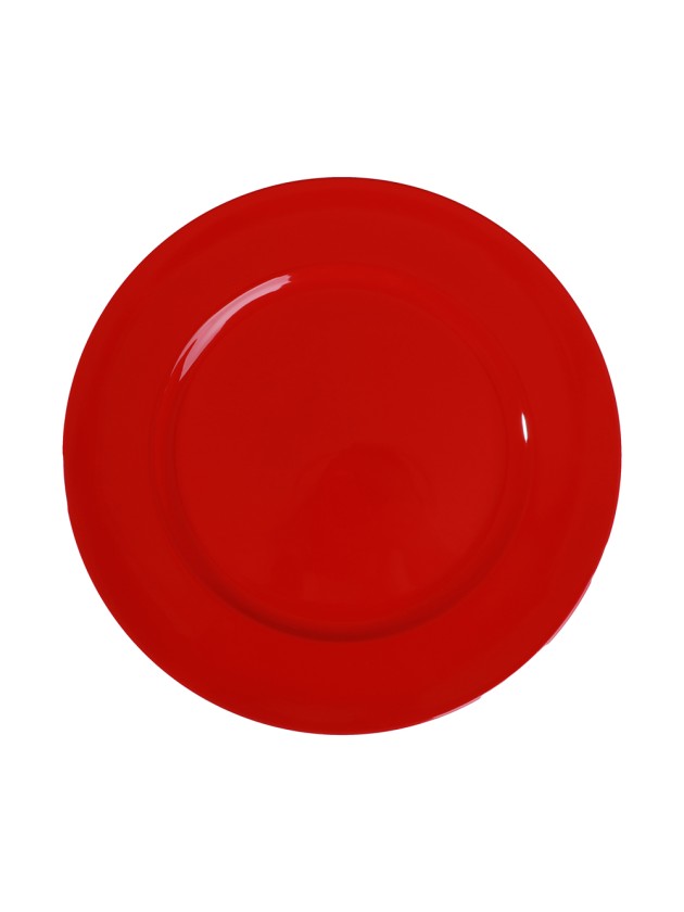 SHINY RED PP CHARGER PLATE DIA 33CM