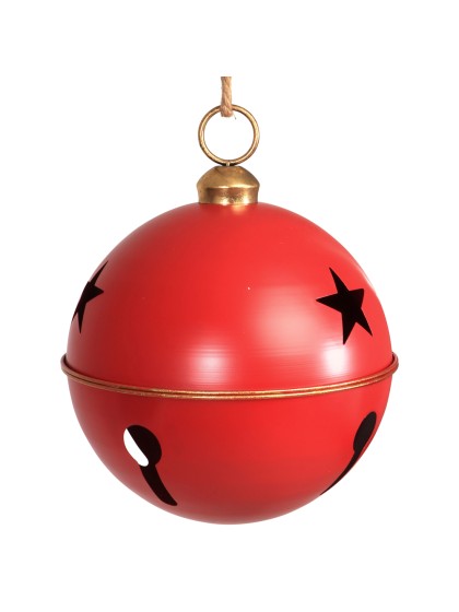 GRELOT METAL ROUGE ET OR DIA 45CM X 52CM