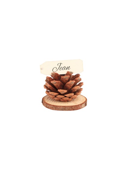 SET 4 MARQUE-PLACES POMME DE PIN ENV DIA 4.5CM X 4.5CM