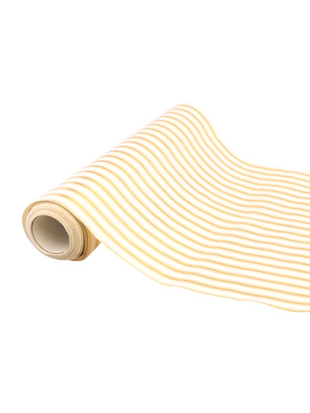 CHEMIN DE TABLE VELOURS XMAS BEAM BLANC/OR 28CM X 3M