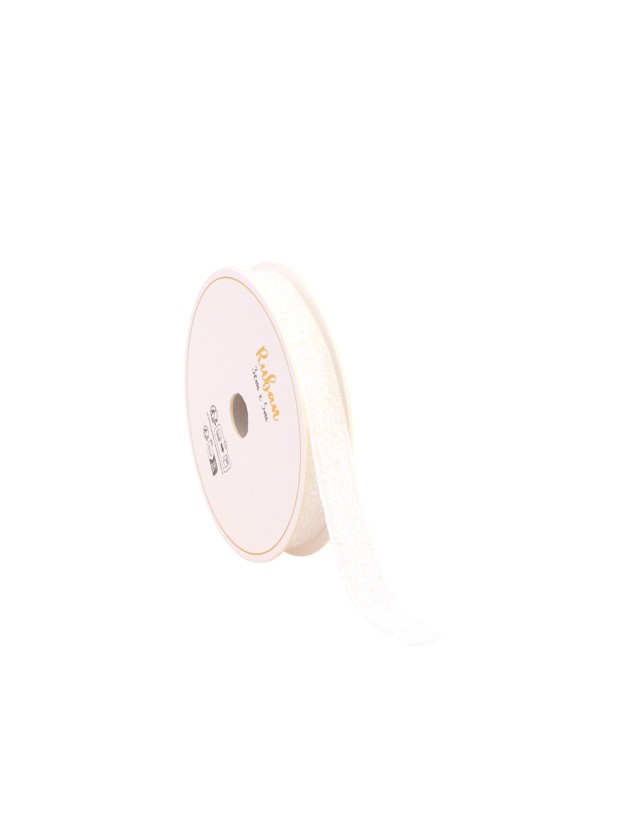 WHITE GLITTER RIBBON 10MM X 3M