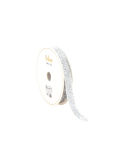 RUBAN PAILLETTE ARGENT 10MM X 3M
