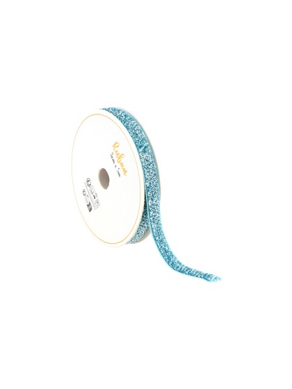 POLAR BLUE GLITTER RIBBON 10MM X 3M