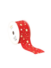 BAND SAMT STAR DUST ROUGE/OR 40MM X 3M