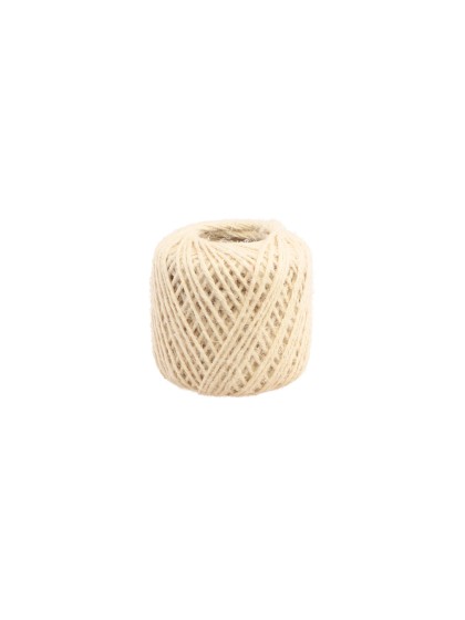 WHITE JUTE RIBBON 2MM X 30M