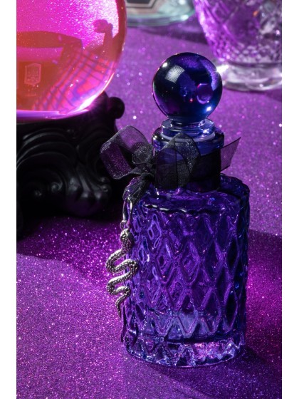 FLACON TEXTURE VERRE VIOLET DIA 5CM X 12.5CM