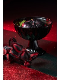 COUPELLE VERRE NOIR DIA 17.5CM X 15CM