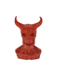 SHINY RED SKULL DEVIL BUST 28CM X 21CM X 39.5CM