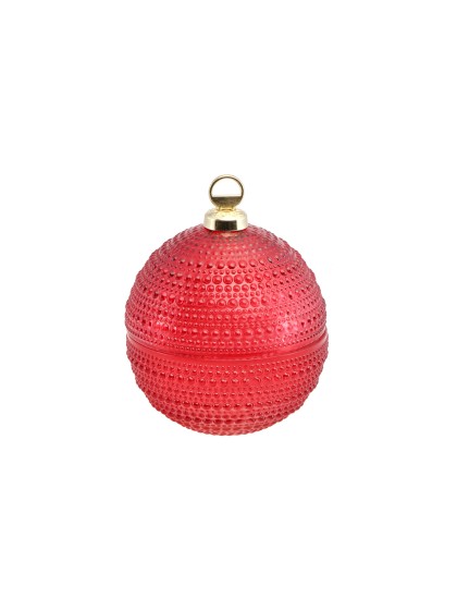 WEIHNACHTSKUGEL GLAS ROT REMPLIR DIA 8.5CM X 10.5CM