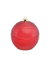 WEIHNACHTSKUGEL GLAS ROT REMPLIR DIA 13.5CM X 14.5CM