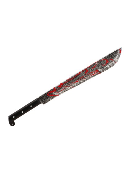 MACHETTE ENSANGLANTEE EN MOUSSE 5.5CM X 2CM X 58CM