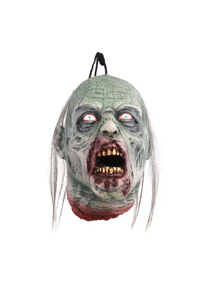 SCARRED ZOMBIE LATEX HEAD TO HANG 19CM X 22CM X 25CM