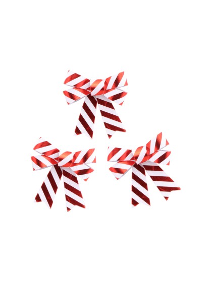 3 SCHLEIFEN PVC CANDY STRIPES 10.5CM X 11CM