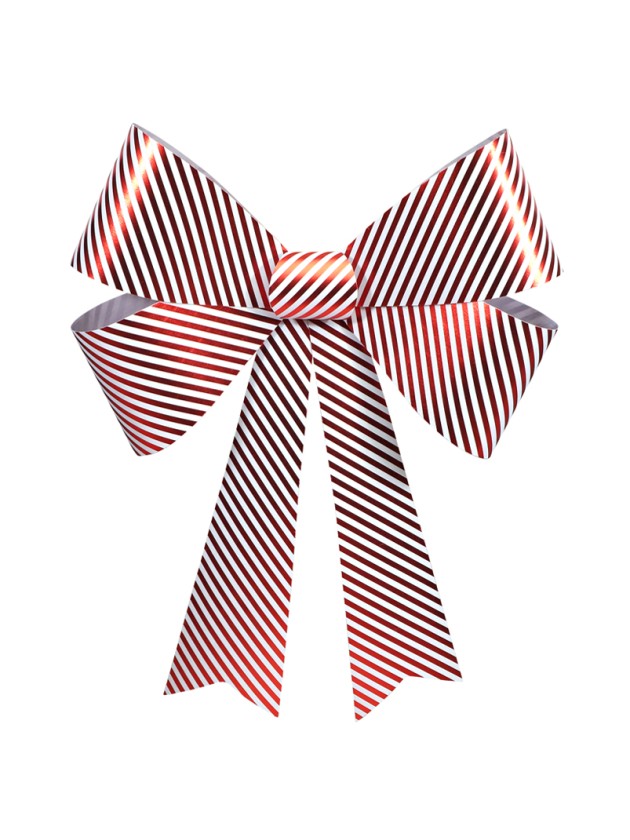 1 GIANT PVC BOW CANDY STRIPES 71CM X 86CM