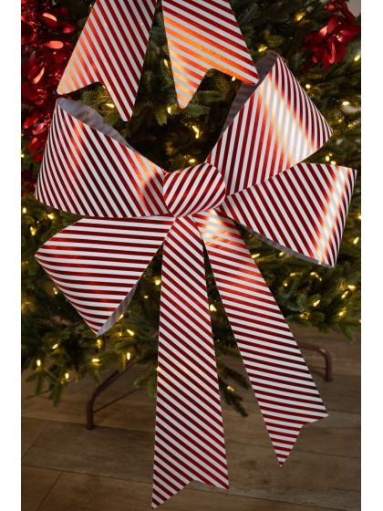 1 GIANT PVC BOW CANDY STRIPES 71CM X 86CM