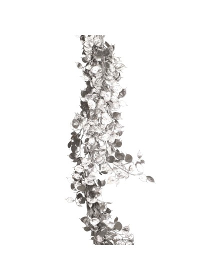 GARLAND WITH SILVER LEAVES 170CM X 15CM