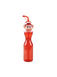 450ML ELF BEHAVIN BADLY ELF HEAD DRINKING BOTTLE WITH STRAW 6.5CM X 7CM X 30CM