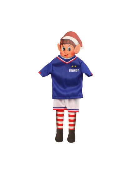 DEGUISEMENT FOOTBALLEUR EQUIPE FRANCE POUR LUTIN FARCEUR 10CM X 0.5CM X 14.5CM