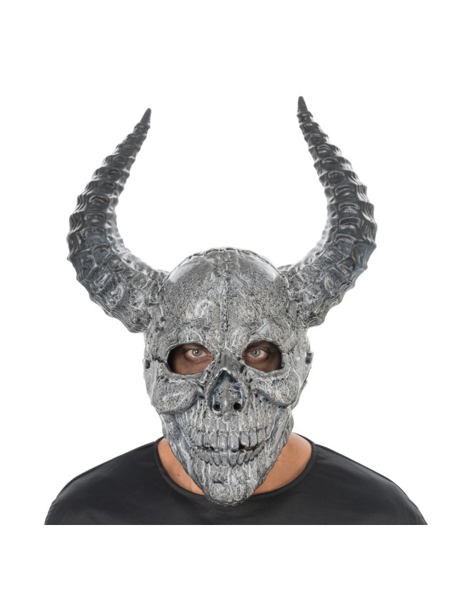 BLACK SKULL DEMON FOAM MASK 37CM X 26CM X 53CM